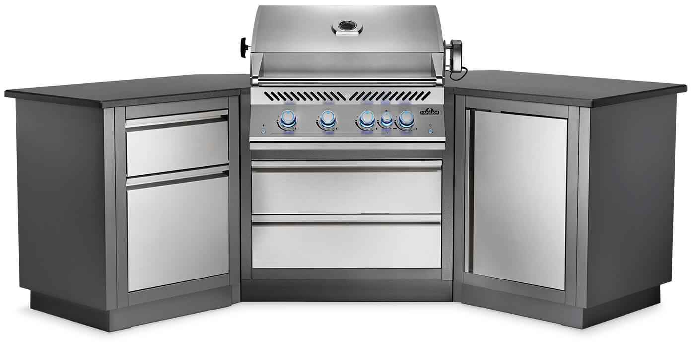 Patio Outdoor Kitchen Grill with Built-in 32" Gas Grill