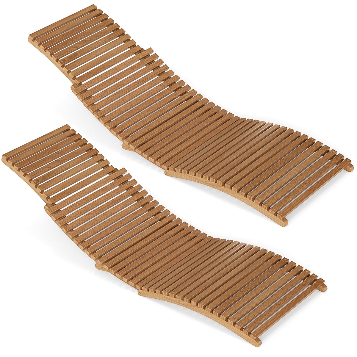 Teak Folding Outdoor Chaise Lounge