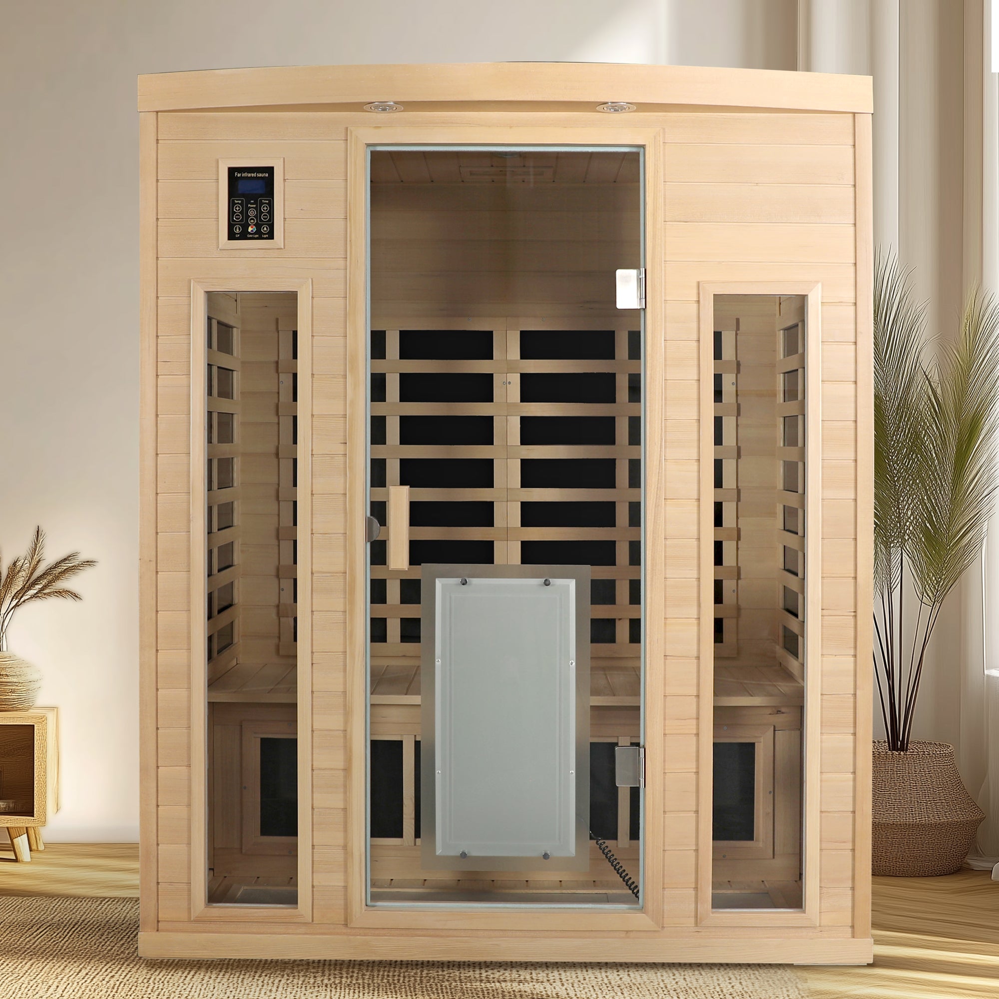 Low EMF, Hemlock wood Far-infrared indoo - 3-person sauna room
