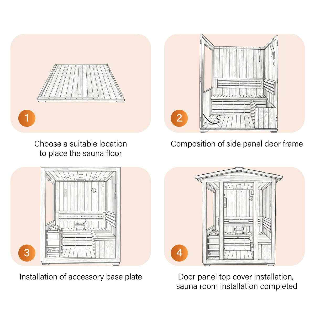 Solenne 4-Person Outdoor Traditional Sauna