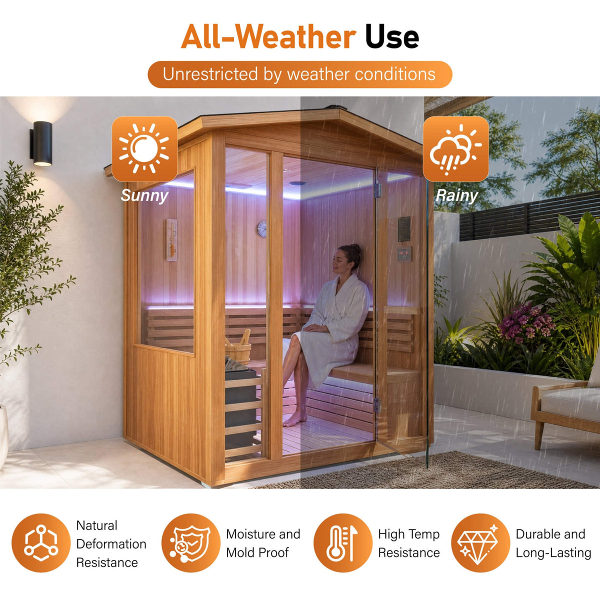 Solenne 4-Person Outdoor Traditional Sauna