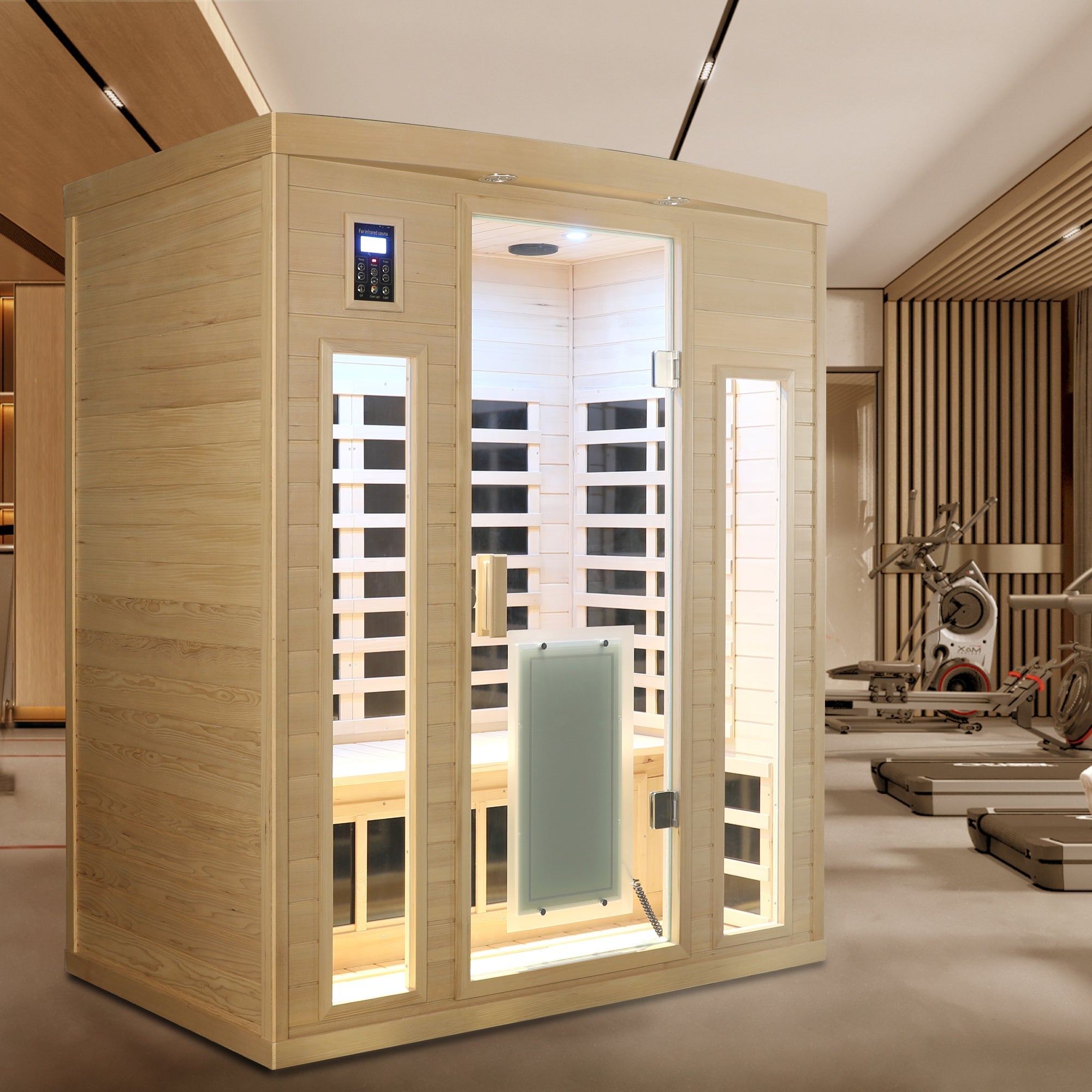 Low EMF, Hemlock wood Far-infrared indoo - 3-person sauna room