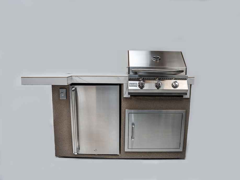 FlowState Mini Maui 6' Outdoor Kitchen Island – Compact BBQ Station with Seating