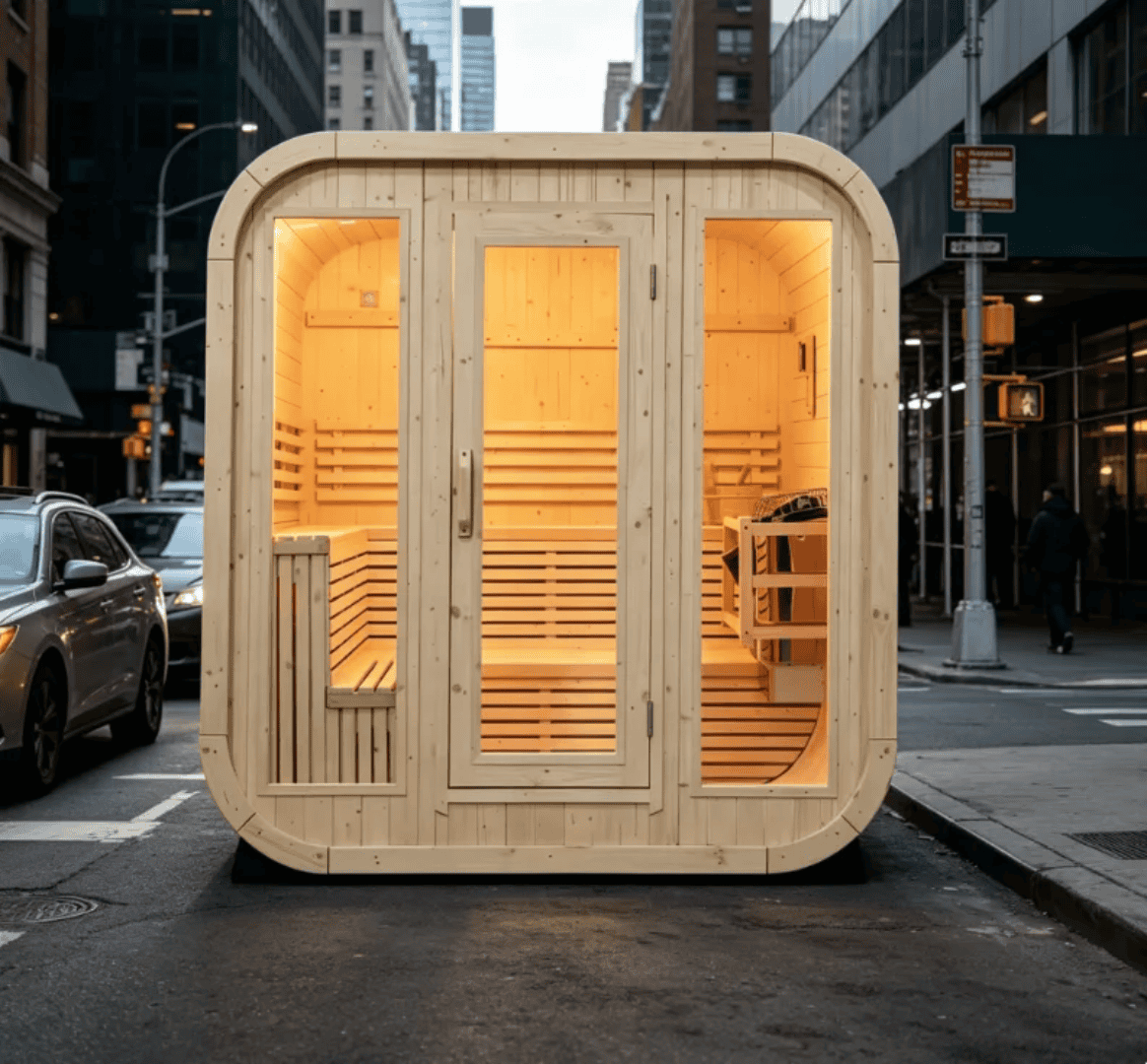 Handcrafted White Pine Sauna